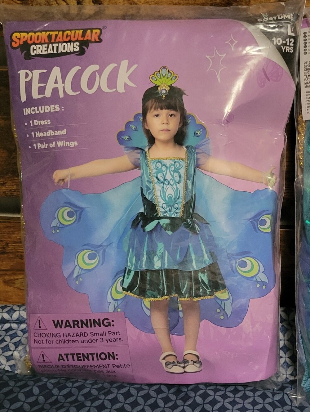 Peacock Kids Costume - Teal & Blue